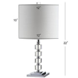 Barnard 22" LED Crystal/Metal Table Lamp - JONATHAN Y