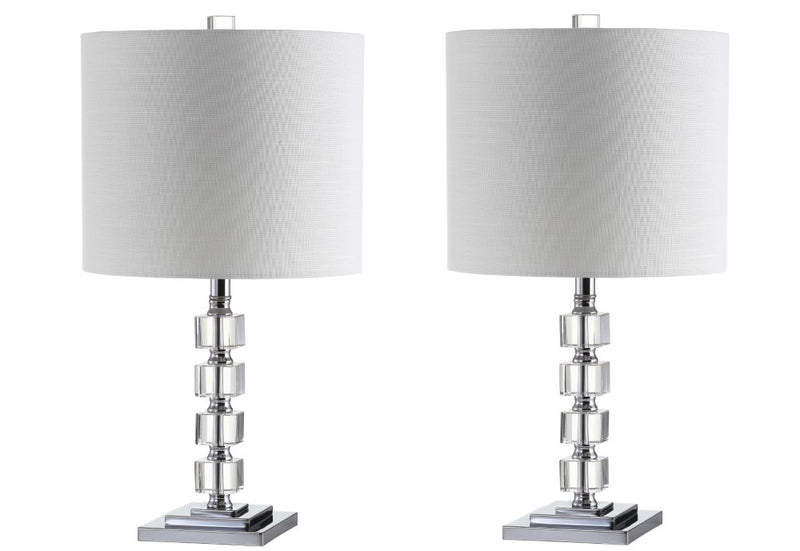 Barnard 22" LED Crystal/Metal Table Lamp - JONATHAN Y