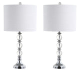 Paul 26" Crystal/Metal LED Table Lamp - JONATHAN Y