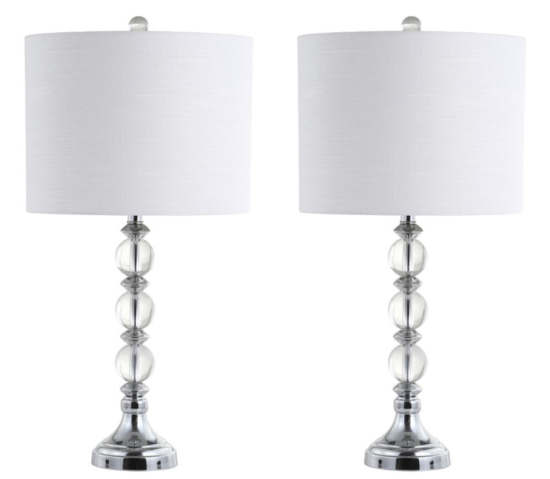 Paul 26" Crystal/Metal LED Table Lamp - JONATHAN Y