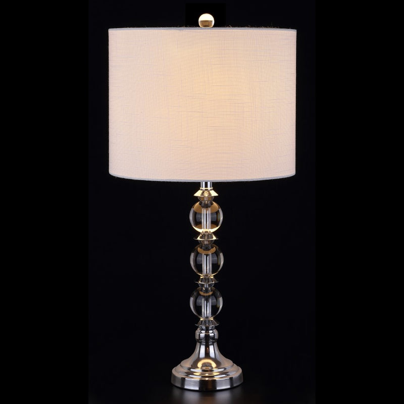 Paul 26" Crystal/Metal LED Table Lamp - JONATHAN Y