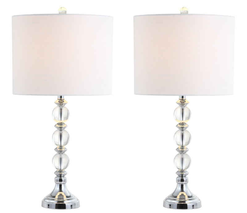 Paul 26" Crystal/Metal LED Table Lamp - JONATHAN Y