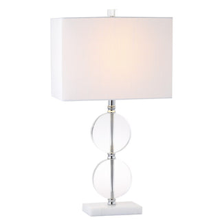 Richard 26" Crystal/Marble LED Table Lamp - JONATHAN Y