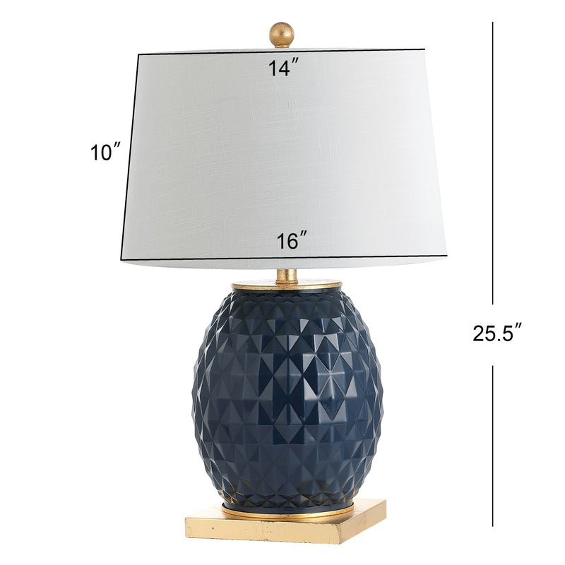 Diamond 25.5" LED Glass/Metal Table Lamp - JONATHAN Y
