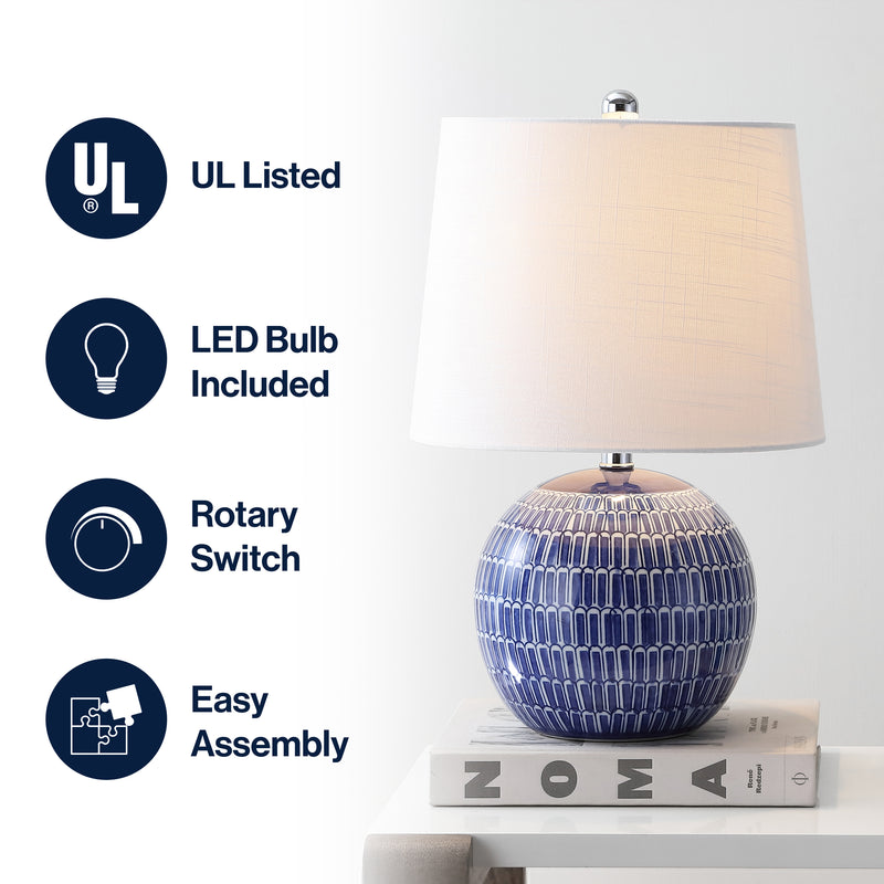 Ronald 21" Ceramic LED Table Lamp