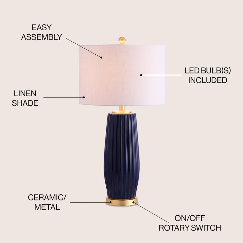 Roman 28.5" Ceramic LED Table Lamp - JONATHAN Y
