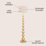 Adriana 62.5" Metal LED Floor Lamp
