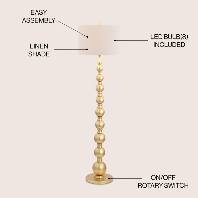 Adriana 62.5" Metal LED Floor Lamp