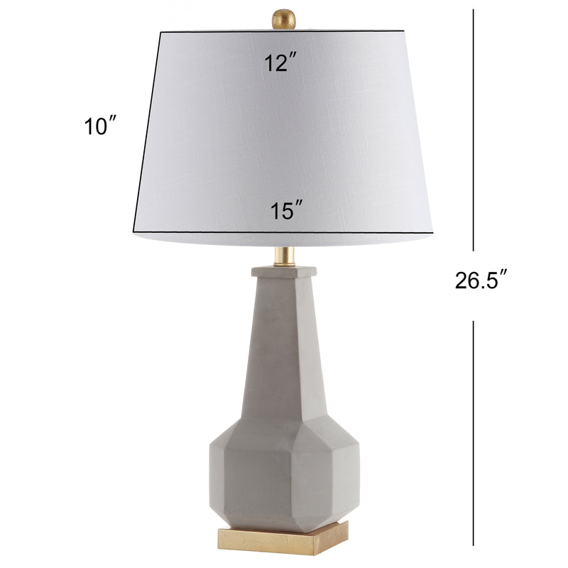 Ariel 26.5" Cement LED Table Lamp - JONATHAN Y