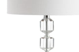 Cary 27.5" Modern Stacked Crystal/Metal LED Table Lamp - JONATHAN Y