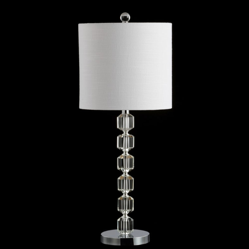 Cary 27.5" Modern Stacked Crystal/Metal LED Table Lamp - JONATHAN Y