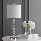 Cary 27.5" Modern Stacked Crystal/Metal LED Table Lamp - JONATHAN Y