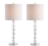 Cary 27.5" Modern Stacked Crystal/Metal LED Table Lamp - JONATHAN Y