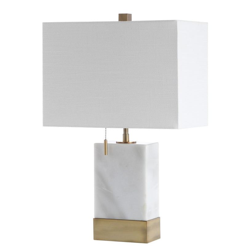 Trevor 22.5" Marble/Iron Gold Modern Console LED Table Lamp - JONATHAN Y