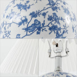 Shishen 19.5" Cottage Classic Chinoiserie Ceramic Orb LED Table Lamp with Pleated Shade - JONATHAN Y