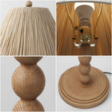 Wren 61.5" Modern Rustic Bobbin Pleated Paper Shade/Resin LED Floor Lamp