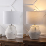 Altea 20.5" Rustic Coastal Pottery Jar LED Table Lamp Set 2