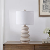 Juniper 26" Modern Minimalist Resin Stacked Ovoid LED Lamp