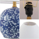 Felice 17.25" Modern Cottage Floral Ceramic Globe LED Table Lamp