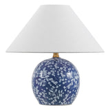 Felice 17.25" Modern Cottage Floral Ceramic Globe LED Table Lamp