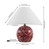 Felice 17.25" Modern Cottage Floral Ceramic Globe LED Table Lamp