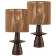 Dark Brown Wood Finish (Set of 2)