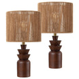 Dark Brown Wood Finish (Set of 2)