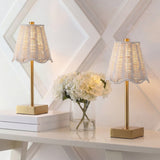 Willow 11 in. Coastal Bohemian Metal and Water Hyacinth Tapered Cordless Rechargeable Integrated Dimmable LED Table Lamp with Touch Sensor