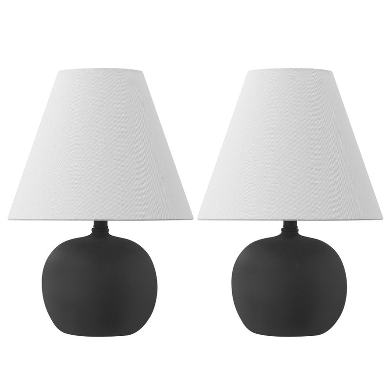 Asher 18.25" Minimalist Scandinavian Resin/Iron Gourd LED Table Lamp - JONATHAN Y