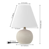 Asher 18.25" Minimalist Scandinavian Resin/Iron Gourd LED Table Lamp - JONATHAN Y