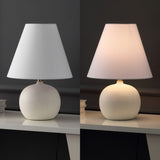 Asher 18.25" Minimalist Scandinavian Resin/Iron Gourd LED Table Lamp - JONATHAN Y