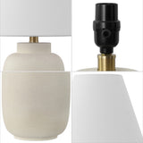 Elinore 24.5" Minimalist Scandinavian Resin/Iron Ginger Jar LED Table Lamp - JONATHAN Y