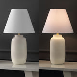 Elinore 24.5" Minimalist Scandinavian Resin/Iron Ginger Jar LED Table Lamp - JONATHAN Y