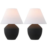 Ralf 20.5" Minimalist Scandinavian Resin/Iron LED Table Lamp - JONATHAN Y
