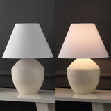Ralf 20.5" Minimalist Scandinavian Resin/Iron LED Table Lamp - JONATHAN Y