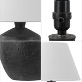 Myron 18" Minimalist Scandinavian Concrete Effect Resin/Iron LED Table Lamp - JONATHAN Y