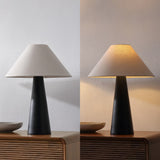 Harrison 22.5" Modern Contemporary Sculptural Tapered Cone Resin LED Table Lamp