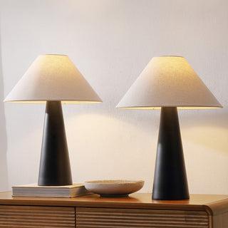 Harrison 22.5" Modern Contemporary Sculptural Tapered Cone Resin LED Table Lamp