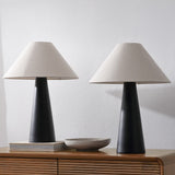 Harrison 22.5" Modern Contemporary Sculptural Tapered Cone Resin LED Table Lamp