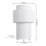 Franklin 17.5 in. Modern Minimalist Fabric Stacked Cylinder LED Table Lamp