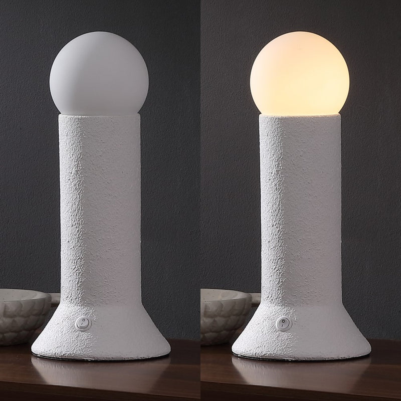 Soren 13" Modern Scandinavian Ceramic/Glass Geometric Integrated LED Table Lamp, Set of 2