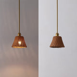 Hattie 1-Light Coastal Bohemian Metal and Woven Rattan LED Pendant Light