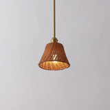 Hattie 1-Light Coastal Bohemian Metal and Woven Rattan LED Pendant Light