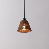 Hattie 1-Light Coastal Bohemian Metal and Woven Rattan LED Pendant Light