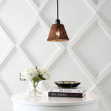 Hattie 1-Light Coastal Bohemian Metal and Woven Rattan LED Pendant Light