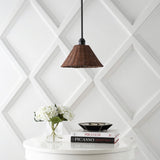 Hattie 1-Light Coastal Bohemian Metal and Woven Rattan LED Pendant Light