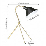 Mae  20.25" Brass LED Task Lamp Brass Gold/Black – DIM