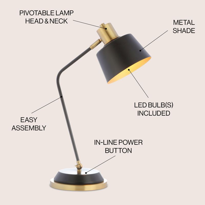 Rochelle 23" Metal LED Task Lamp - JONATHAN Y
