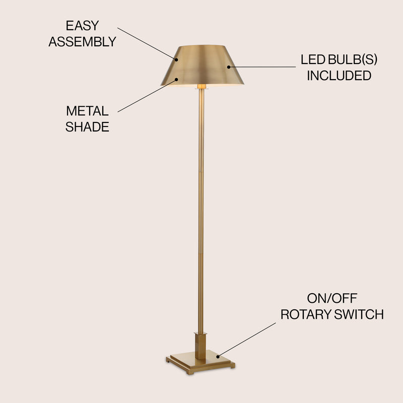 Roxy 60" Metal LED Floor Lamp - JONATHAN Y
