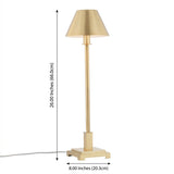 Roxy 26" Metal Shade LED Table Lamp Brushed Brass – DIM